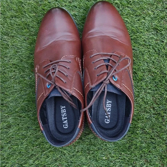 Gatsby Oxford Lisse orthopedic leather dress shoes in brown Size 11 - Picture 5 of 6